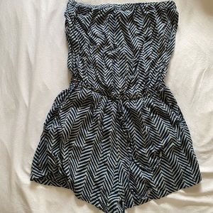 Strapless romper